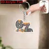 Pendente de bola personalizado transfronteiriço 67 acrílico 2D plano decoração de árvore de Natal chaveiro de carro pingente decorativo