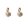 Moda Otoño e Invierno Coreana Pendientes de Borla de Lana de Cordero 2025 Nuevos de Nicho Geométricos Versátiles Pendientes de Aguja de Plata 925 Tendencia