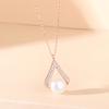 Jinhongyu estilo francês vintage colar de pérolas prata esterlina das mulheres ins moda irregular gota de água pingente nicho alto sentido