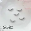 Accesorios Premium de Zirconia para Uñas, Lujo Ligero Estilo Francés, Brillantes Decoraciones de Diamantes para Uñas Portátiles en Forma de Arco Creciente con Diamantes Completos en el Lateral