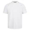 Camiseta Masculina de Manga Curta Metalizada 2026 Verão com Sensação Fresca, Corte Tridimensional, Cor Sólida, Gola Redonda, Camiseta Básica Retro Cleanfit