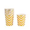 Vasos de Papel Desechables de Grado Alimenticio con Estampado Dorado de Estrellas y Rayas, Vasos para Fiestas de Cumpleaños Infantiles, Vasos Ecológicos