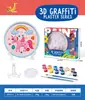 Disco de Pintura de Yeso para Niños Simulación DIY con Diseño de Triceratops, Juguete Creativo de Graffiti para Niños y Niñas