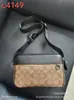 C Aolai Nova Bolsa Clássica Flor Antiga para Celular Moda Masculina Bolsa de Ombro Versátil Bolsa Transversal Bolsa para Câmera Masculina