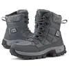 Botas de neve de inverno de cano alto com forro de fleece para homens e mulheres, de altura média da panturrilha, antiderrapantes, espessadas, quentes, novas botas de algodão para exterior