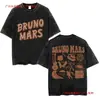 Camiseta Vintage Lavada Unisex Artista de Música Pop Bruno Transfronterizo 230GB Belleza de Marte Asombro