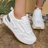 Tênis Esportivo Casual Retrô Transfronteiriço Novos para Primavera e Outono Tênis de Corrida Sola Macia Sapatos Brancos Comércio Exterior Transfronteiriço Sapatos Femininos