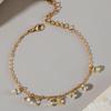 Joias Transfronteiriças, Pulseira de Liga Coração e Borboleta Cravejada de Diamantes de Luxo Leve, Pulseira Versátil Geométrica Floral da Moda Atacado