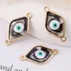 Ojo Turco de Aleación y Resina para Colgante de Collar DIY Material de Cuentas Alta Retención de Color Cuentas Asimétricas Hechas a Mano