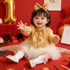 Hanfu Infantil para Meninas, Novo Estilo Primavera, Vestido para Bebê Menina de Um Ano, Vestido de Princesa para Festa de Aniversário, Vestido Tradicional Estilo Chinês