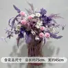 Arreglo de Piso para Boda Púrpura Romántico Banquete de Compromiso Diseño Salón de Bodas Escenario Guía de Camino Flor Decoración de Boda Arte Floral Artificial