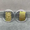 Concha de Agua Oro Puro 999 Tesoro de Riqueza Gato de la Fortuna Pegatina Dorada para Teléfono Móvil Tienda de Oro Promoción de Transmisión en Vivo Regalo para Atraer Clientes