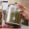 Garrafa de Vidro Espessada Pote de Biscoitos Transfronteiriço Pote de Armazenamento Pote Selado Redondo Pote de Armazenamento Pote de Armazenamento para Grãos Diversos Pote de Picles