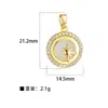 Xi Yin Transfronterizo Europa y América ins Moda Personalidad Hip Hop Colgante Perforado Cobre Microincrustado Circonita Colgante de Cobre de 26 Letras