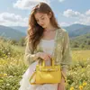 Bolso de Mano de Cuero Genuino Nuevo de Lujo Ligero para Mujer 2026 Bolso Kelly Vintage Bolso de Hombro de Piel de Vaca de Primera Capa Bolso Cruzado