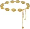 Corrente de Cintura Feminina Decorativa Fina Simples Versátil Vestido Conexão de Cabeça de Touro de Metal Moda Pequena Correia de Couro Cinto de Saia