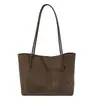Bolso retro casual simple para mujer, nuevo y elegante bolso de hombro con alto atractivo estético, gran capacidad, moderno para salidas y el trabajo, bolso tote de moda