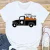 20.23 millones de camiseta de manga corta de Halloween para mujer, moda estampada de manga corta, cuello redondo, camiseta interior de manga corta de cuello redondo