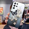 Funda adecuada para teléfono Samsung S25Ultra Cubierta protectora A57 S24 mariposa floral TPU suave S26PLUS ilustración