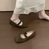 Bailarinas vintage estilo francés para mujer, nuevo modelo primavera 2026, zapatos Mary Jane estilo hada con puntera cuadrada y lazo