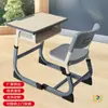 Escritorios y sillas de entrenamiento de altura ajustable para estudiantes de primaria y secundaria, escritorios de plástico para escribir, escritorios infantiles gruesos en forma de C