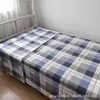 Sábana de Sarja de Algodón Puro Gris Azulado, Funda Nórdica Individual, Funda de Almohada, Colcha de Algodón Puro para Hogar de Ancianos y Uso Doméstico