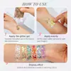 Camaleão Colorido Glitter Gel Brilho Corporal em Pó Lantejoula de Sereia Gel Carnaval Maquiagem para Rosto e Olhos