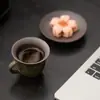 Caneca de Café Verde Mago Manruo Xícara de Chá da Tarde com Pires Conjunto Cerâmica Forno de Pedra Antiga Xícara de Chá Pequena Xícara Pessoal