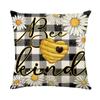 2025 Funda de Almohada para Dormir Día de la Abeja Lino Estampado Hogar de Vacaciones Sala de Estar Sofá Funda de Cojín Decorativa Funda de Cojín