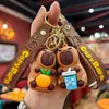Chaveiro Pingente de Capivara Grande Transfronteiriço Desenho Animado Acessório de Mochila Decoração de Mochila de Casal Pequeno Presente
