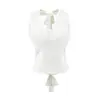 2026 Nuevo Estilo Americano Sexy Camisola con Cuello Halter para Mujer, Verano Cuello en V Atado Ajustado Top Hot Girl Venta al por Mayor