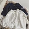 Camisas Casuales Nuevas de Primavera y Otoño para Niños, Holgadas, Estilo Japonés, Chaquetas para Niños y Niñas, Elegantes, Versátiles, Camisas de Algodón Lino para Niños Pequeños, Modernas