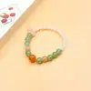 Pulseira de Jasmim Dongling Natural com Articulações de Bambu Pulseira de Cabacinha Estilo Celebridade da Internet Fio Dourado Plaqueta Medicinal de Jade Contas de Ábaco Ornamentos de Pedra de Jade Presentes