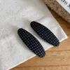 Pinza para el pelo ovalada de lunares retro, lindo clip BB para mujer, hermoso pasador pequeño, accesorio para el pelo popular este año