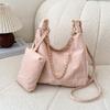 Bolso de Moda Estilo Coreano de Gran Capacidad para Mujer 2024 Estilo Fresco Casual Bolso de Hombro Bolso Cruzado de Cadena Bolso Tote de Axila