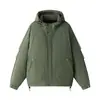 Chaqueta de Trabajo con Capucha de Plumas para Hombre Invierno Nuevo Estilo Exterior Cortavientos Chaqueta de Montañismo Ropa de Abrigo Cálida Holgada