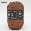 Yimian Hilo de Algodón de Leche de Cuatro Hilos Grosor Medio Madeja Kit de Materiales DIY para Tejer Zapatos de Ganchillo Suéter de Muñeca Hilo de Algodón Peinado