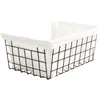 Cesta de Almacenamiento de Hierro Japonés Cesta de Almacenamiento de Snacks para Cocina Cesta de Juguetes de Escritorio Caja de Almacenamiento para Cosméticos Baño Mascarillas
