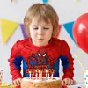 Topper de pastel de Spider-Man transfronterizo, decoración de cumpleaños de telaraña HB, decoración para hornear de fiesta temática de superhéroes para niño