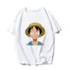 2023 anime periférico one piece Camiseta manga corta Luffy esuron verano manga corta hombre Cuello redondo cuello