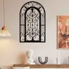 Decoración colgante de arte en hierro con silueta metálica para ventana, estilo minimalista americano, decoración de pared interior, arte para colgar en la pared