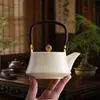 Bule Estilo Creme Yue Rui Filtro de Bola de Cerâmica Bule Conjunto de Chá Kung Fu Fabricante de Fogareiro de Chá Atacado