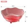 Nueva bandeja de frutas, bandeja de dulces de plástico, estilo de lujo ligero, adecuada para mesa de centro de sala de estar, bandeja de almacenamiento giratoria de pie alto, disponible en varios colores