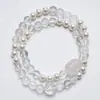 Brillo OcultoPulsera de Cristal Natural Naranja Hielo Rosa Blanco Pulsera de Cristal para Mujer Pulsera Versátil de Regalo Venta al por Mayor