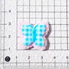 Parche de Mariposa a Cuadros de Doble Cara de Dibujos Animados Accesorios de Resina Pegamento de Crema DIY Funda de Teléfono Pasador Decoración de Taza de Agua Materiales
