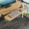Bandeja para Teclado Debajo del Escritorio Sin Taladro Tablero de Extensión de Escritorio de Oficina Cajón de Almacenamiento para Ratón de Computadora Carril Deslizante Soporte de Clip