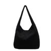 Bolsa de Felpa de Gran Capacidad para el Hombro y Debajo del Brazo Bolsa para Madres Debajo del Brazo Color Sólido Otoño e Invierno Bolsa de Mano para Commuter de Mujer Bolsa de Lana