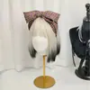 Nova Faixa de Cabeça com Laço Xadrez Retrô Leve Diária Para Mostrar o Rosto Rosto Pequeno Lavar Rosto Faixa de Cabelo de Tecido Grampo de Cabelo Atacado