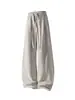 Coleção Outono 2026: Calça Plissada de Fibra de Bambu com Pernas Curvas, Tamanhos M-5XL, HK26799-Especial P34