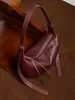 Bolso Croissant de Piel de Vaca de Primera Capa Bolso Diagonal Tipo Dumpling Nuevo de Piel Genuina Nicho Un Hombro Práctico para Viajes Cotidianos Color Sólido Piel Suave Bolso para Mujer